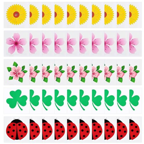 50 Pack Window Fly Traps, Window Fly Stickers Indoor, Sticky Fly Traps, Fly Catcher for Home