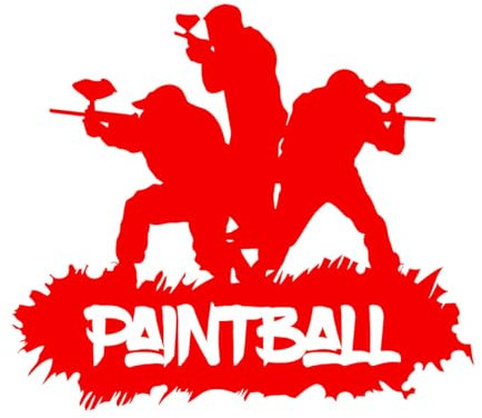 Paintball Wall Sticker Extreme Sports Vinyl Decal Home Interior Decorations MilitaryKids Room Paintball Club-L-52x60cm-Red