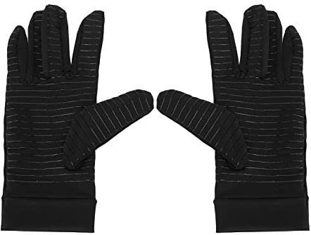 Kopparkomprimering Artrit Handskar Fingerlös Design för Smärtlindring med Andningsfullt Mjukt Material Som är Lämpligt för Alla åldrar (L)