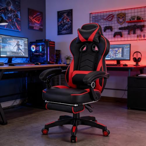 Piaenon Silla de oficina transpirable, ergonómica para deportes electrónicos y juegos, elegante silla de conferencias, silla reclinable de altura ajustable con ruedas, ideal para oficina en casa