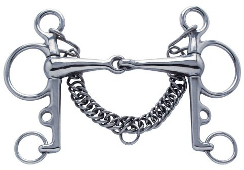 PFIFF Mors pelham brisé Argent 13,5 cm