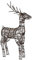 LED-Rattan-Rentier Deer ca. 90 x 53 cm, 64 warm white LED Material: Metall/ Kunststoff braune Rattanoptik, mit Trafo, Outdoor