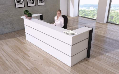 Bari U-Theke für Büro & Praxis/Eckig/Weiß