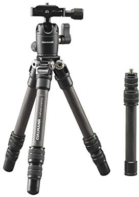 Trípode de viaje Cullmann CARVAO 816TCS en carbono (altura máxima de extensión 70,5 cm, tamaño del paquete 27 cm, capacidad de carga 4 kg, peso 445 g)
