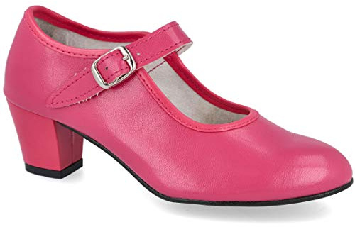 Creaciones PASOS DE BAILE 15 Zapatos Flamenca - Sintético para: NIÑA Color: Fuxia Talla: 33