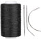 Kit De Hilo Y Aguja Para Tejer El Cabello, 1 Hilo De Tejer Negro Con 3 Agujas, Agujas Para El Cabello, Accesorio Para Extensión Del Cabello, Hilo Para Hacer Peluca, Coser, Trama Del Cabello, Extensión