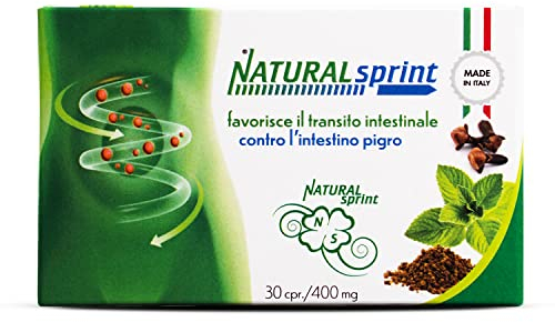 NATURAL SPRINT,Transito Intestinale,Lassativo, Naturale,Stitichezza,Intestino Pigro,Metabolismo lento (30 unità, Compresse, (Confezione da 1))
