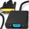 Retoo Convertitore DVI VGA 23,5 cm, DVI-D 24+1 a VGA, supporta 1920x1200, 1080p 60 Hz, adattatore VGA, DVI maschio e VGA femmina, digitale su analogico per PC, schede grafiche, gaming, laptop