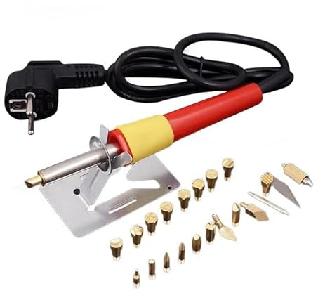 Product Name: Pyrography Electric Soldering Iron Pen Item Model Number: Jd-2800 Product Material: Plastic Handle Electric Solder - Carving - - (Color: 21PCS)