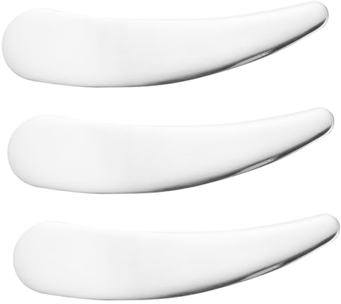 FOMIYES 3 Piezas Cuchara De Ungüento De Acero Inoxidable Aplicador De Crema Para Ojos y Cara Espátula Facial De Crema Facial Herramientas De Arcilla Mezcla Perder