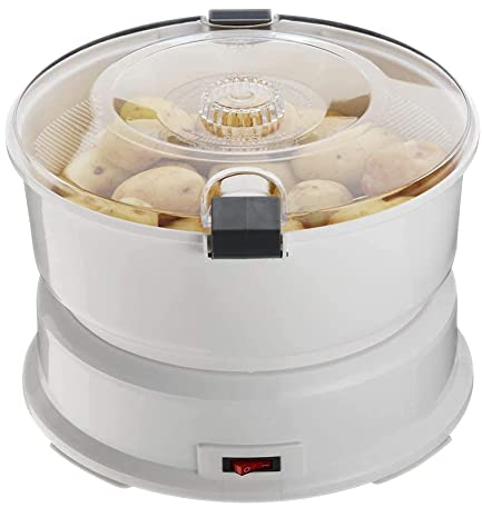 Éplucheur de Pommes de Terre Automatique, éplucheur à roulement Rotatif éplucheur de Pommes de Terre avec rotateur de Salade 1 kg éplucheur de Pommes de Terre électrique