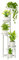 Bamworl - Supporto per fiori in metallo, robusto, per interni, a 4 piani, per terrazza, giardino, balcone, soggiorno, camera da letto