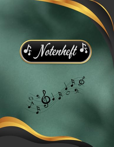 Notenheft Trompete DIN A4 Notenbuch Posaune Musikunterricht Waldhorn Notenlinienheft Große Lineatur Blasinstrumente Anfänger Kornett Querflöte ... Notensysteme Bariton Musiker Fagotte 01A06