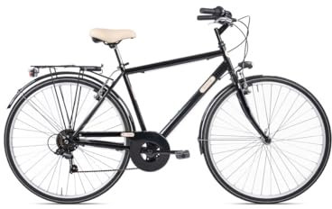 Letoule Tropaiz City-Bike, 28 Zoll, 6 Gänge, Stahl Man, dunkel (schwarz), Größe 54