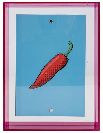 Queence Neon-Pink Bilderrahmen mit Magnetbefestigung und Switchfunktion als Hoch- oder Querformat 13,5x18,5 cm / 18,5x13,5 cm Neonrahmen aus 3 mm Acrylglas Designerrahmen (Pink, 13,5x18,5 cm)