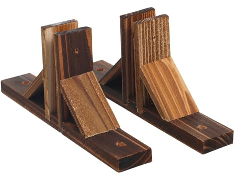 TIDTALEO Supporto Stabile in Legno per Recinzione in Legno per Giardino, Base di Fissaggio a 2 Pezzi Fori di Rinforzo per Recinzione da Giardino in Cortile
