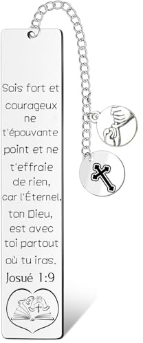 Marque-Page Chrétien,Signet Inspirant,Cadeau pour Communion et Confirmation,Cadeaux de baptême,Cadeau d'Anniversaire et Calendrier de l'Avent,Marque pages religieux pour femme et homme