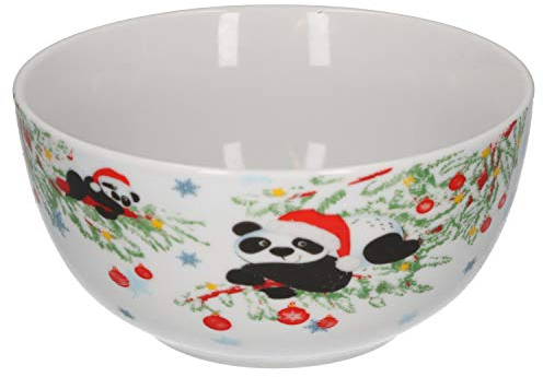 Van Well 6er Müslischale Weihnachten I Weihnachtsgeschirr Set I Geschirr Weihnachten I Weihnachtsporzellan I Müslischalen Set 600 ml I Kaffeeservice weihnachtlich I Porzellanschale