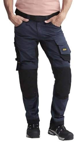 AllroundWork Pantalon de travail stretch EN 14404 50 Bleu marine