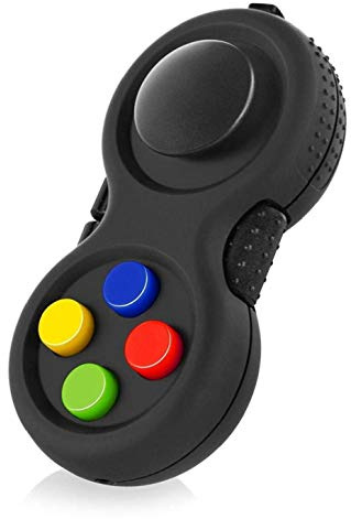 Controller di Gioco Pad Fidget Fuoco Giocattolo Classico Fidget Controller del Pad del Cubo con Le Funzioni di 8 Fidget E Cordino per Alleviare Lo Stress