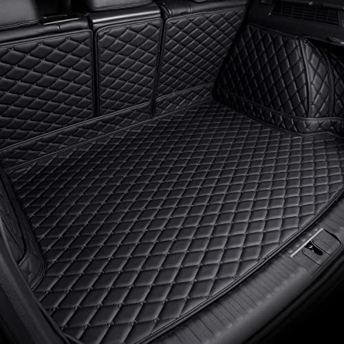 LYNSH Auto Leder Kofferraummatte Kofferraumwanne für Audi A3 Sportback 8Y 2020-2023, Antirutschmatte Kofferraum Schutzmatte Auto Zubehör,A/All-Black