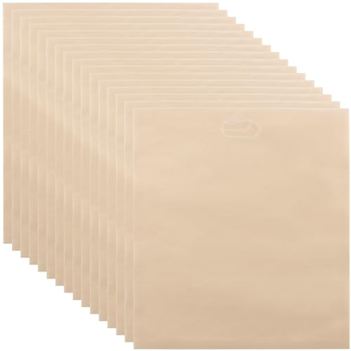DAKFOOK 16 bolsas grandes para tostadoras, 19 x 17 cm, reutilizables, antiadherentes, bolsas de teflón resistentes al calor para sándwiches a la parrilla, paninis, aperitivos, queso