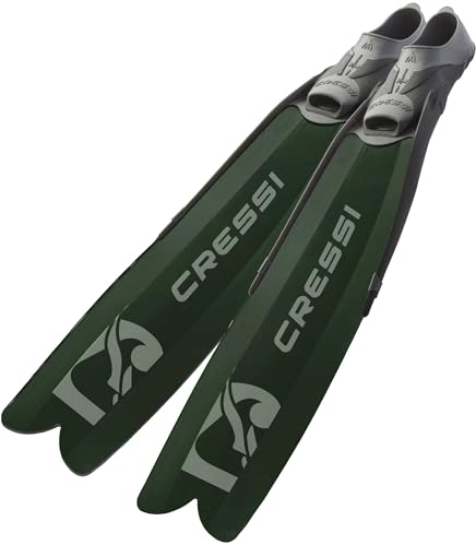 CRESSI Gara Modular Boost Fins Green - Pinna Lunga Ideale per Immersioni Libere Intermedie Avanzate e Pesca Subacquea, Verde/Nero, 44/45, Unisex Adulto