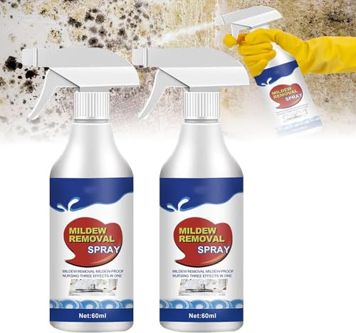 Jue Fish Spray anti-moisissure, spray détartrant pour salle de bain, nettoyant pour murs, carreaux, sols, éviers, baignoires et toilettes (2 pièces)