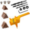 Buaak 41 Pcs Dowel Jig Kit, 6/8/10mm Wood Dowel Jig Kit, Metal Sleeve Handheld Drill Guide Bit Tools, Professional Dowelling Jig, Doweling Hole Saw Tools (Yellow)