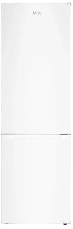 VOK - Frigorifico Combi - Modelo EVR-244DEW - Altura 180 cm - Capacidad 244 L - Puertas Reversibles - Eficiencia Energética E - Congelacion Rapida - Iluminacion LED - Blanco - Instalacion Incluida