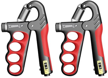 Hand Grips Strengthener, Grip Strengthener, Grip Strength Trainer with Automatic Counter, 5-100 Kg Adjustable Forearm Strengthener for Athletes Musicians
