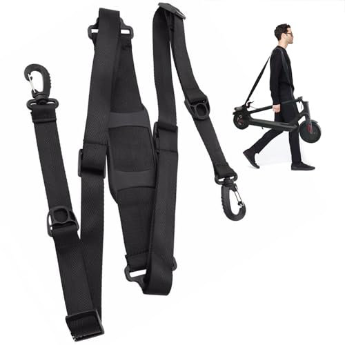 AONAYO Sangle de transport pour trottinette électrique, accessoires de trottinette, sangle universelle réglable, pour scooters électriques, vélos d'enfants, skateboard, noir