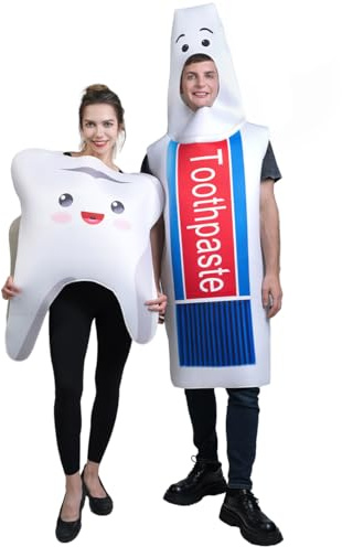 SEA HARE Vuxen roliga tänder och tandkräm par cosplay set