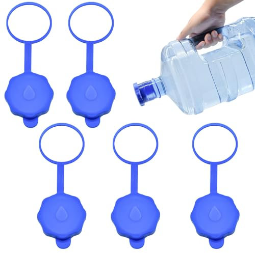 Tapones Para Garrafas De 19 Litros | 5 Unidades Tapones Antiderrame Reutilizables - Tapa Reutilizable De Silicona Sin Derrames Para Garrafas De Agua De 19 Litros Uso Doméstico Viajes Acampada