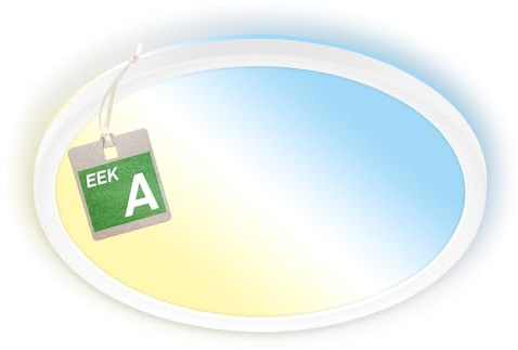 Briloner - EEK A Panel LED eficiente con 11W a 2400lm, aprox. 50.000h de luz, CCT, luz indirecta, plafón LED techo, superficie cocina, paneles, lampara techo, 29,3x3 cm, blanco