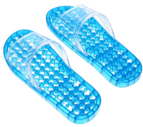 BELLIFFY Zapatillas de masaje para hombres y mujeres zapatillas de baño ahuecadas con suela antideslizante, secado rápido, fáciles para la ducha en casa e invitados