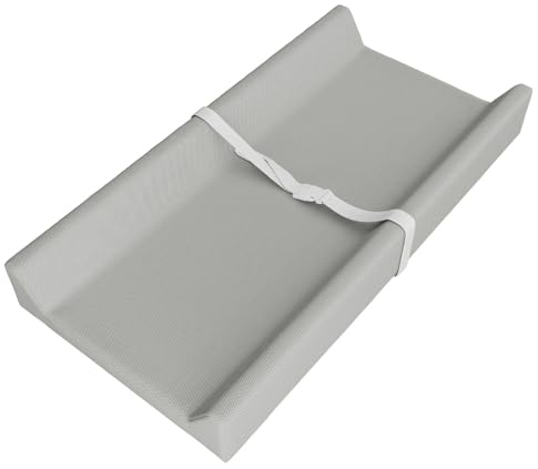 NAVESO Cambiador de pañales para bebé, antibalanceo, 80 x 40 x 10 cm, cambiador de pañales con cinturón de seguridad ajustable, antideslizante, con cubierta de poliuretano impermeable y suave para