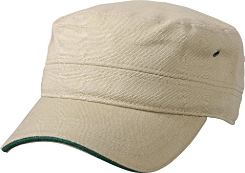 Myrtle Beach Casquette type militaire en coton canvas durable (khaki/dark-green)