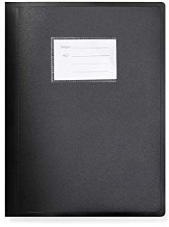 Arpan A4 Black Presentation Display Book Folder with Flexible Cover for Individuals, School, Colleges, Offices, Professionals, Businesses - Flexicover 62 Pockets 124/Sides Pocket (Black)