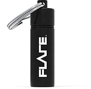 Flare Capsule Aluminium Keychain Case for Earplugs and Ear Tools, Splash Resistant Screw Top with O Ring Seal, Standard Size