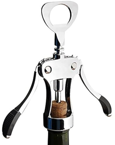 Mixtooltoys Tire-bouchon à ailette professionnel multifonction tout-en-un pour bouteille de vin et bière Acier inoxydable Zinc solide