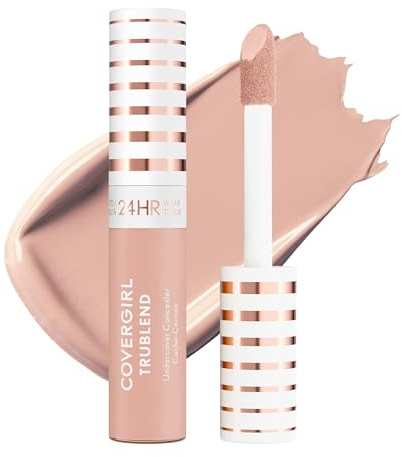 COVERGIRL TruBlend Undercover Concealer, Buildable, Full Coverage, 24-Hour Wear, Matte Finish - L600 Light Nude (Packaging May Vary)