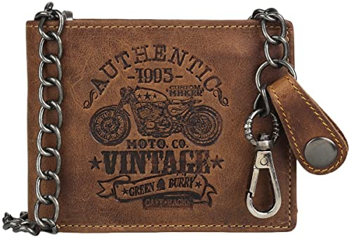 Greenburry Vintage Cafe-Racer Geldbörse RFID Leder 12 cm