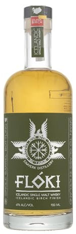 Flóki Icelandic Single Malt Whisky – Birch Finish | Isländischer Single Malt | Handcrafted | Florale & würzige Birkennoten | Geschenkbox | 47% Vol. | 700ml