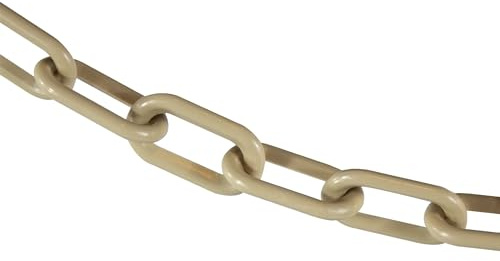 Mr. Chain Plastic Barrier Chain, Army Tan, 2-Inch Link Diameter, 100-Foot Length (50055-100)