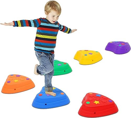 Ark miido Stepping Stones for Kids, Balance Stones for Promoting Children's Coordination Skills Sensory Play Equipment Toys Toddler Ages 3 4 5 6 7 8 Years