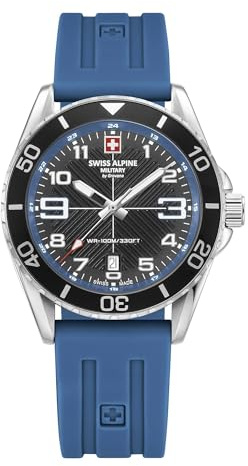 Swiss Alpine Military 7029.1 - Orologio analogico al quarzo da uomo, in silicone, Cinturino
