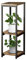 MEEYUU Support pour plantes d'intérieur à 3 niveaux - 80 cm - En métal et bois - Pour intérieur et extérieur - Support d'angle pour balcon, jardin, terrasse (3 niveaux, noir)
