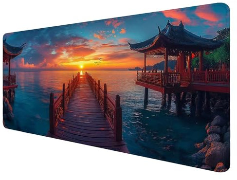 Bird Mouse Mat Gaming Mouse Pad 800x300x3mm XXL Extended Keyboard Mouse Mat Home Desk Protector Large Non-Slip Desk Pad Durable Anti Fray Edges Mousepad Pavilion for Office Work Home Decor J225