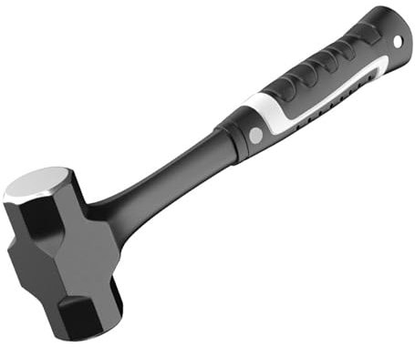 Grand marteau en acier au carbone pour chantier de construction, mur, outil de menuiserie, marteau octogonal